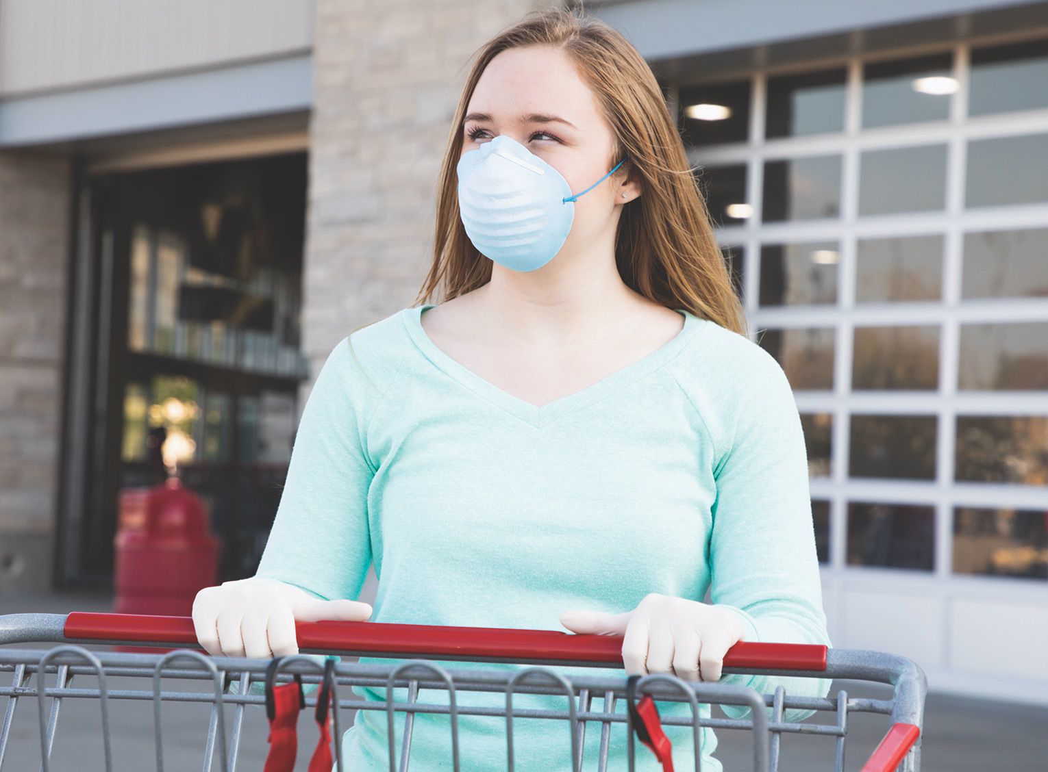 Shopping with a mask